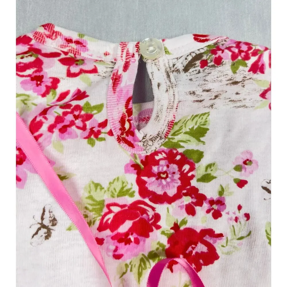 Vintage Baby Nay Girls Floral Princess 2 Pc Outfit Set NWT 3T Made in USA